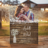 Rustic Farmhouse Baby's Breath Jar Mariage