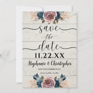 Invitation Rustic Farmhouse Wood Watercolor Enregistrer la da