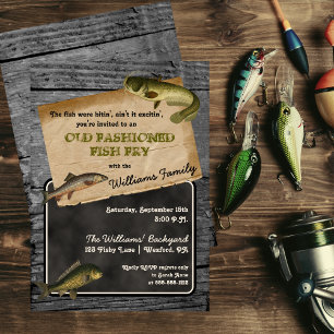 Invitation Rustic Fish Fry Jardin Cuisine Pique-nique