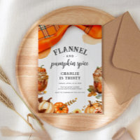 Rustic Flannel et Citrouille Automne Anniversaire