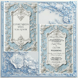 Invitation Rustic French Country Shabby Chic Floral Wedding