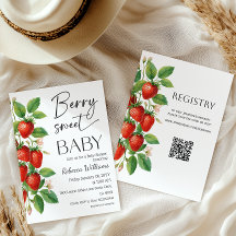 Rustic Fruit Strawberry Berry Sweet Baby Shower