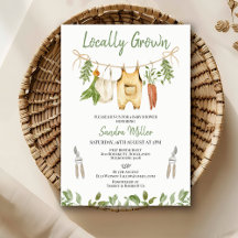 Rustic Green Locally Grown Baby Shower