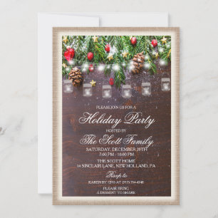 Invitation Rustic Holiday Party