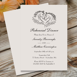 Invitation Rustic Horse Country Western Mariage Rehearsal