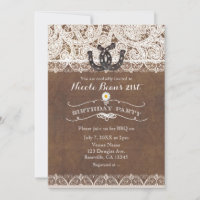 Rustic Horseshoes & Lace Country BIRTHDAY PARTY