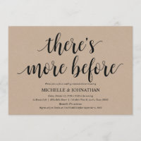 Rustic Kraft Mariage Dîner de répétition Invitatio