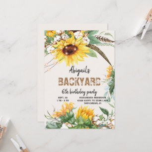 Invitation Rustic Lights Jardin Enfant fête d'anniversaire
