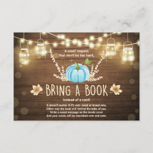 Invitation Rustic Little Citrouille Baby shower Apportez un l