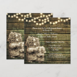 Invitation Rustic Mason Jar Dîner de répétition Mariage