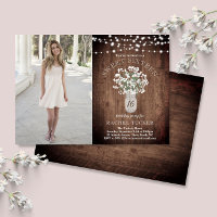 Rustic Mason Jar Lights Sweet 16 Anniversaire Phot
