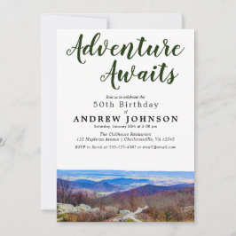 Invitation Rustic Mountain Adventure attend la fête d'anniver