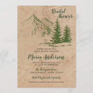 Invitation Rustic Mountain Bridal Showback