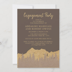 Invitation Rustic Mountain Forest Pine Trees