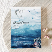 Invitation Rustic Ocean Bridal Showback