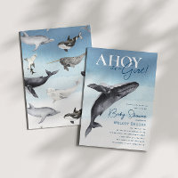 Rustic Ocean Whale Ahoy C'est un Baby shower de fi