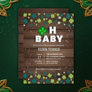 Invitation Rustic Oh Baby St. Patrick's Day Baby shower