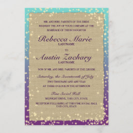 Invitation Rustic Ombre' Sparkle Mariage