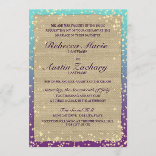 Invitation Rustic Ombre' Sparkle Mariage