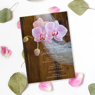Invitation Rustic Orchid Elegance Pays Barne Mariage