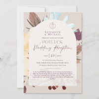 Rustic POTLUCK Modèle de réception de mariage Invi