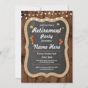 Invitation Rustic Retraite Wood