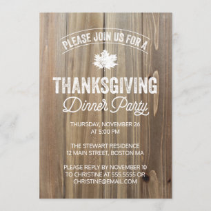 Invitation Rustic Thanksgiving