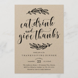 Invitation Rustic Thanksgiving
