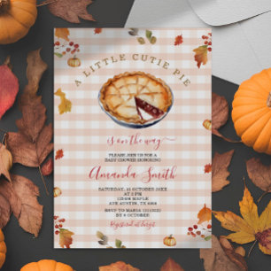 Invitation Rustic Un Petit Cutie Pie Automne En vichy Baby sh