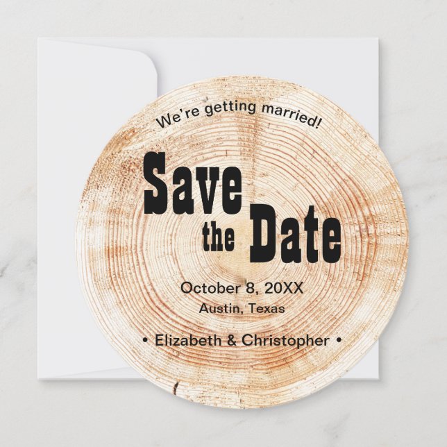 Invitation Rustic Western Ranch mariage de grains de bois (Devant)