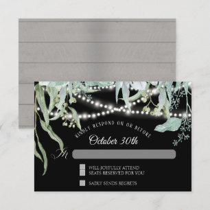 Invitation Rustic Winery Eucalyptus Twinkle éclat Wood RSVP