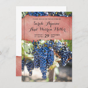 Invitation Rustic Winery Vins Mariage