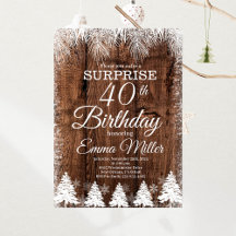 Rustic Winter 40e fête d'anniversaire