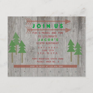 Invitation Rustic Wood