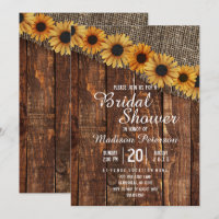 Invitation Rustic Wood & Burlap