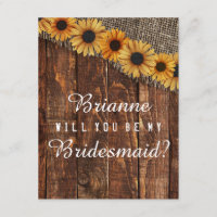 Rustic Wood & Burlap Serez-Vous Ma Servante D'Accu