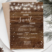 Rustic Wood Home Sweet Home Fête de chauffage dome
