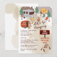 Rustic Woodsy laisse aller Camping 13e fête d'anni