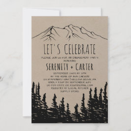 Invitation Rustic Woodsy Mountain Célébrons