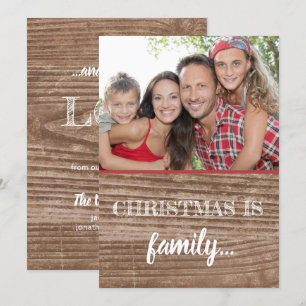 Invitation Rustique Amour Familial Vacances de Noël Moderne