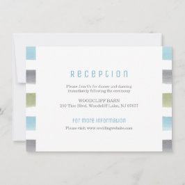 Invitation Rustique aquarelle rayures plage mariage réception