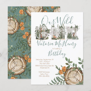 Invitation Rustique Aquarelle Wild Un Anniversaire fête
