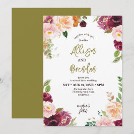 Invitation Rustique Automne Automne Maple Élégant Mariage