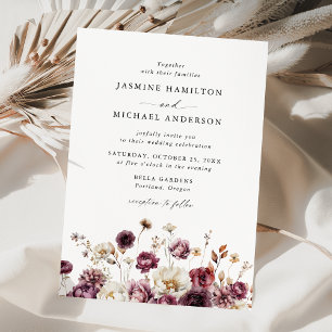 Invitation Rustique Automne Floral Meadow Mariage