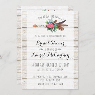 Invitation Rustique Bohemian Arrow