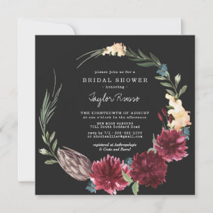 Invitation Rustique Boho Automne Bridal Douche