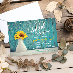 Invitation Rustique Bois Bleu Réception de Mariage Tourneso