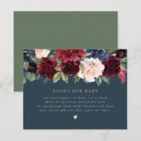 Rustique Bourgogne & Navy Livres floraux pour Baby
