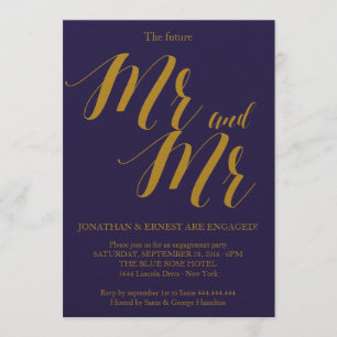 Invitation Rustique Chic Gay Couple