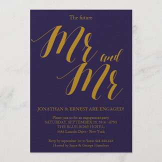 Invitation Rustique Chic Gay Couple